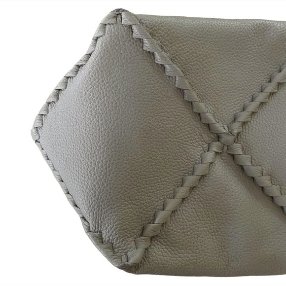 Bottega Veneta Cervo Lavato Deerskin Leather Intrecciatto Trim Hobo Shoulder Bag - Picture 4 of 15